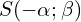 Rendered by QuickLaTeX.com S(-\alpha; \beta)