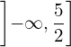 \left]-\infty, \dfrac{5}{2}\right]
