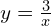 y = \frac{3}{x}