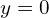 y=0