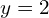 y=2