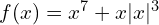 f(x) = x^7 + x|x|^3